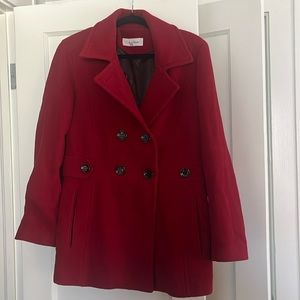 Double Breasted Red Coat
